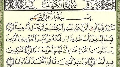 سورة الكهف لابو بكر الشاطري مكتوبة كاملة