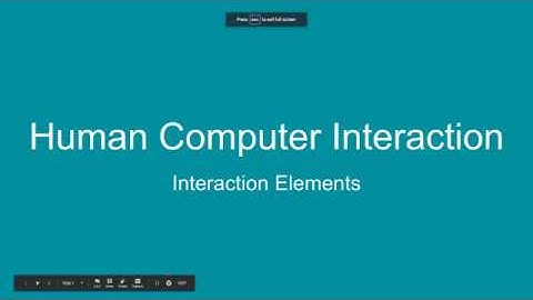 Interaction Elements