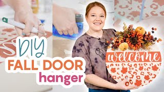 DIY Fall Door Hanger Tutorial // Need to know Stencil HACK!