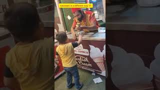 icecream prank on a child 😍🔥 Turkish icecream style #funnyvideo #shorts #subscribe #like #share