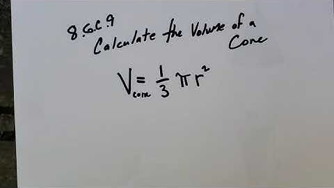 Calculate the Volume of a Cone