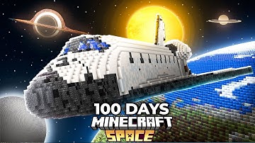 I Survived 100 Days in SPACE in Minecraft