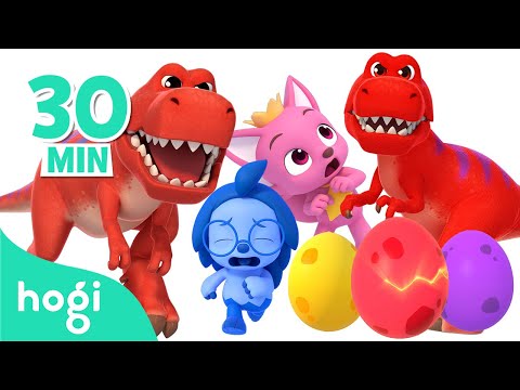 Dinosaurs for Kids｜Learn Colors with Dinosaur Race + Surprise Eggs｜Colors for Kids｜Hogi Pinkfong