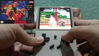 Anbernic RG35XX Gameplay Test Of SNES Art Of Fighting.