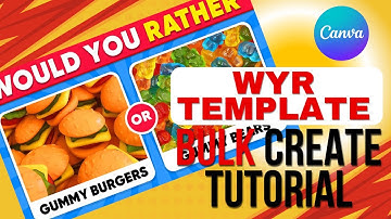 Would You Rather? Canva Quiz Template Bulk Create Tutorial