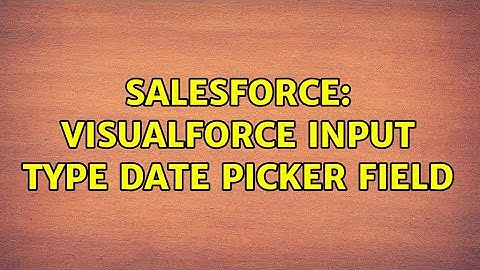 Salesforce: Visualforce input type date picker field