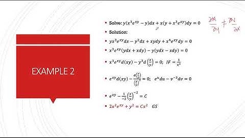 Non Exact Integrating Factors Found by Inspection