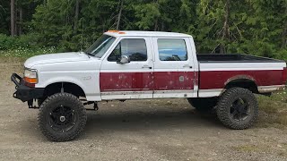 1997 F250 7.3 OBS Ford Solid Axel Swap, Sky Reverse Shackle Kit Install(straight axel swap)