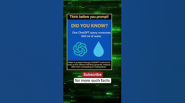 Do you know.. How much water a ChatGPT query consumes? | #top5 #facts #didyouknow #chatgpt