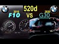 Acceleration Battle | OLD vs NEW | BMW 520d | F10 vs G30 | 140 kW vs 140 kW