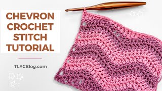 SUPER EASY! Crochet Chevron Stitch Tutorial for Beginners | How to make perfect WAVES AND RIPPLES!