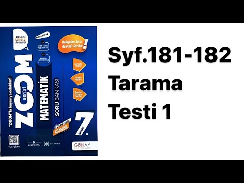 7.SINIF ZOOM S.181-182 TARAMA TESTİ 1