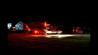 Rega Windentraining bei Nacht mit AW109SP Da Vinci Rettungshelikopter