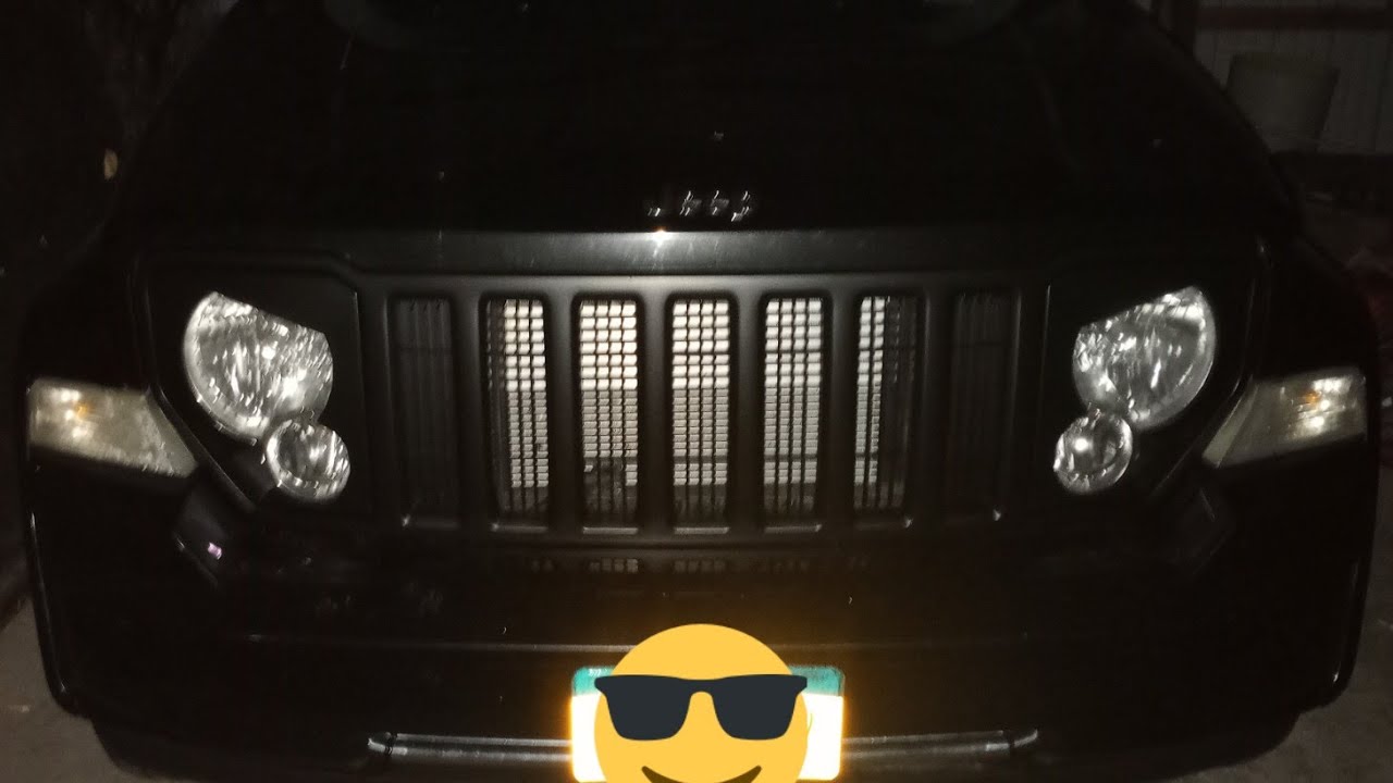 Jeep liberty kk build part 1 plasti diping grill and headlights! YouTube