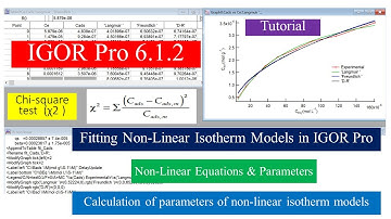 IGOR Pro 6.1.2 |  Fitting Non-Linear Isotherm Models in IGOR | Chi-Square Test | Young Researchers