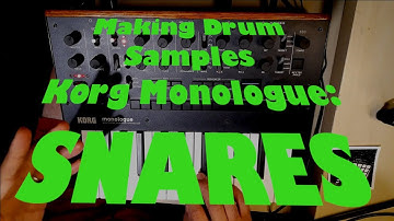 Snares: Drum Samples on Korg Monologue
