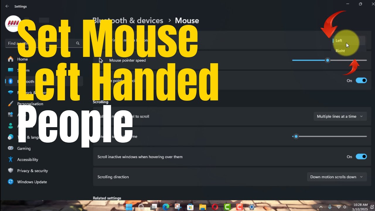 Left Handed Using A Computer Mouse Change Mouse Settings To Left Handed
