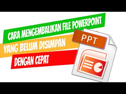 Cara mengembalikan file powerpoint yang lupa tersimpan di windows