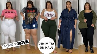 Fashionnova Curve Denim try on haul