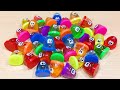 Learn Colours with liquid slime!Satisfying Slime video#544