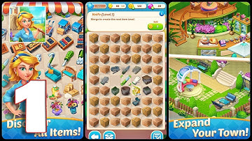 Merge Town - Decor Mansion - Gameplay Walkthrough Part 1 (iOS, Android)