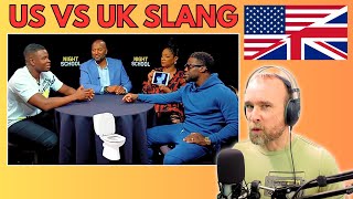 HILARIOUS! Brit Reacts to US vs UK Slang w\/Kevin Hart \& Michael Dupaah