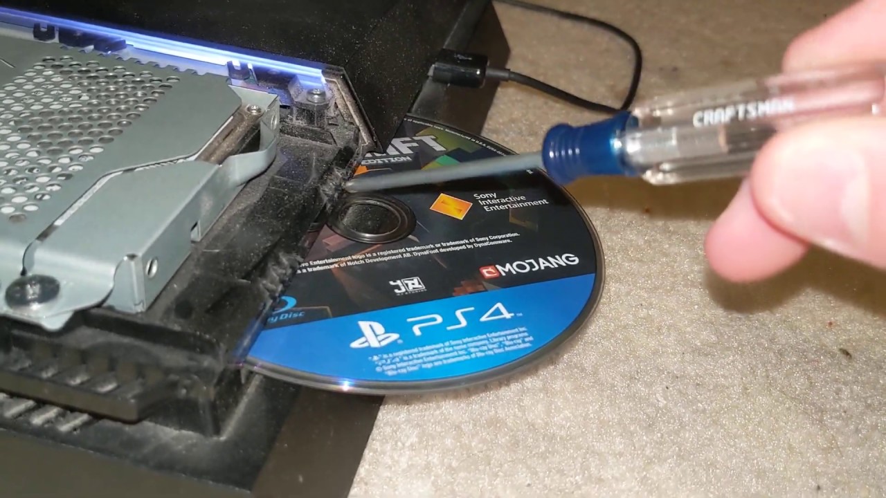 How to manually eject a PS4 disc. (If you cannot automatically eject