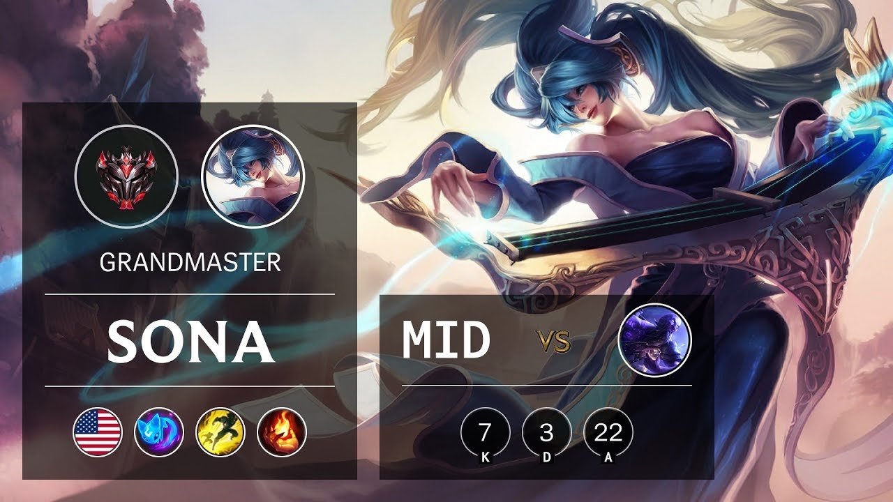 Sona Mid vs Ryze - NA Grandmaster Patch 9.9