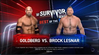 GOLDBERG VS BROCK LESNAR FASTES WINNING MATCH SURVIVOR SERIES WWE 2K22 (PC)