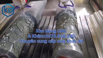 Cột rồng đá đẹp máy khắc đá CNC Kim Động CNC