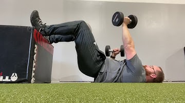 Alternating DB Floor Press in 90/90 position