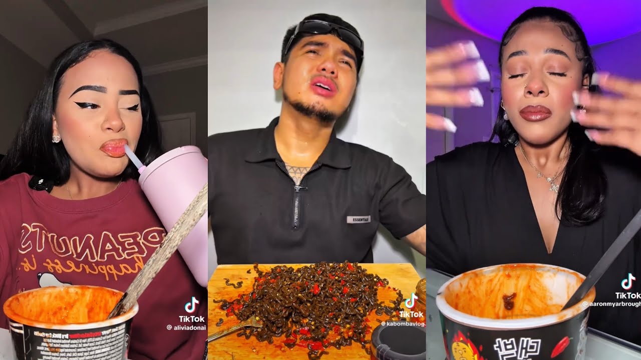 TIKTOK GHOST PEPPER NOODLE CHALLENGE COMPILATION 