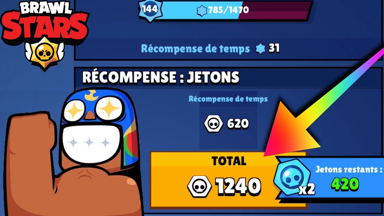 Brawl Stars Comment Gagner 1240 Jetons En Une Partie Youtube - comment avoir des jeton facilemrnt sur brawl stars