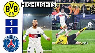 Dortmund Vs Psg (1-1) Extended Highlights: Mbappé Offside Goal Celebration & Sule Save!