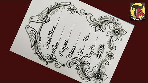 Project khata front page design.//Practical khata cover page design. Tarun Art.