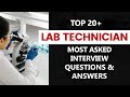 Lab Technician Interview Questions and Answers 2024 | Laboratory Technicians