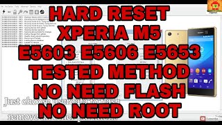 Hard Reset Sony Xperia M5 E5603 E5606 E5633 E5653 New Method remove password pattern gmail screenshot 1
