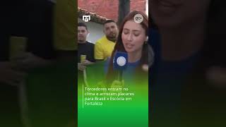 TORCEDORES ENTRAM NO CLIMA e arriscam placares para Brasil x Escócia em Fortaleza