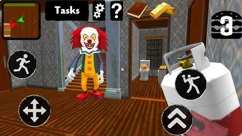 Neighbor Clown. Scary Escape Level 1-15 (Full episode)