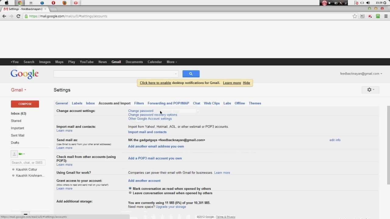 gmail extension to generate passwords