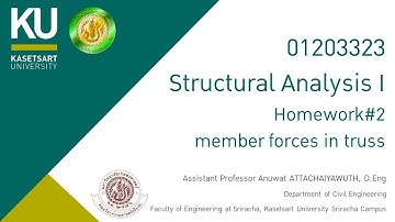 Structural Analysis I: Homework method of section for truss