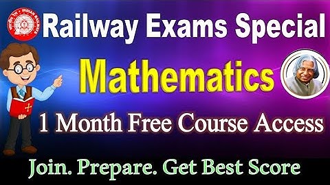 Mathematics 1 month Free Course Access for All Railway Aspirants Special  by SRINIVASMech