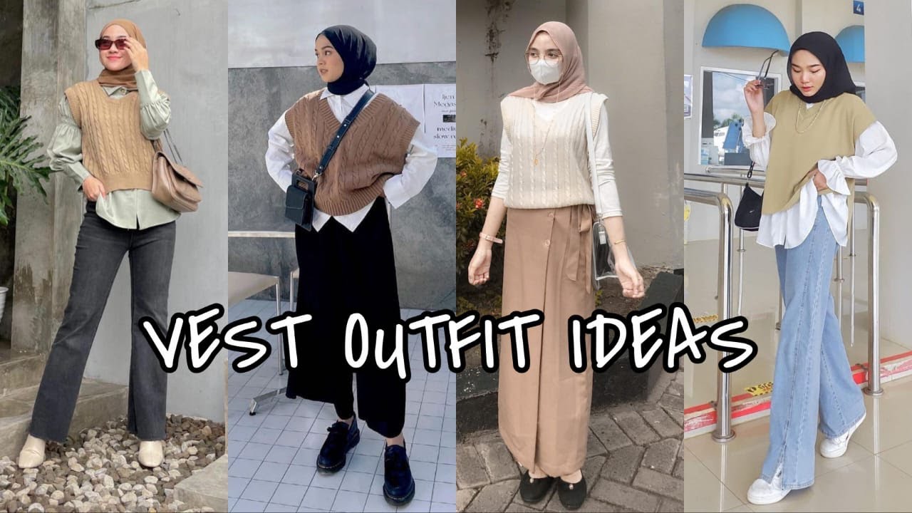 INSPIRASI OOTD VEST HIJAB - YouTube