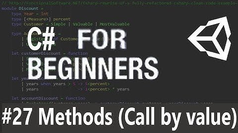 27 Methods in C #(Call by value in Hindi) Easy to understand in Hindi| Function call in C# in Hindi