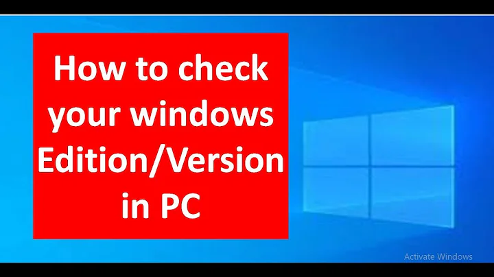 How to check your windows Edition or Version in PC