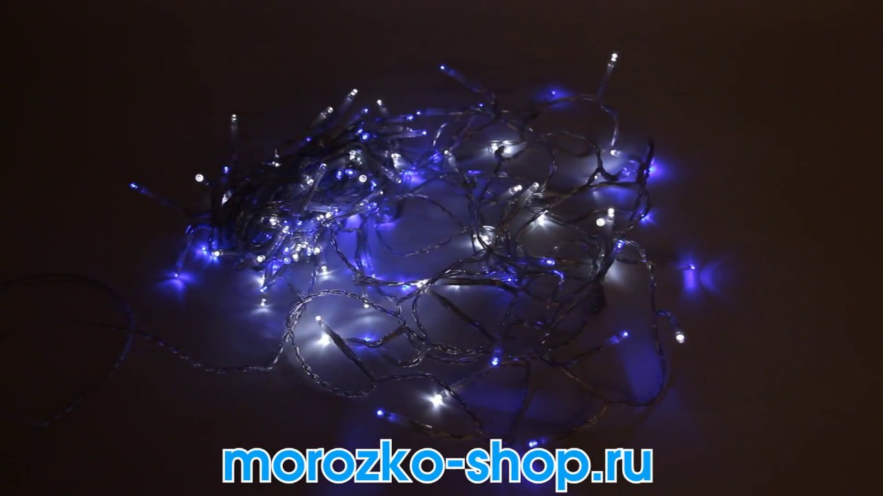 Гирлянда НИТЬ ОБЪЕМНАЯ, 120 белых/синих LED ламп, 9м, контроллер, уличная,  KAEMINGK 494118