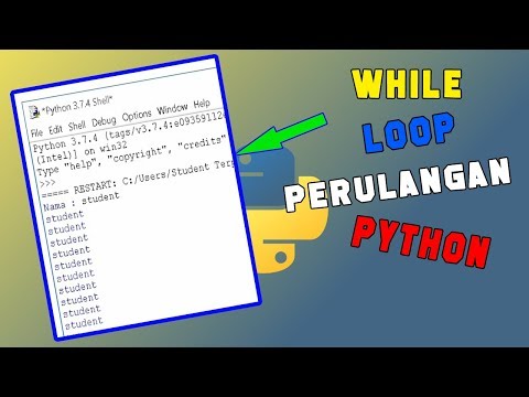 Belajar Program Python - Perulangan While Loop | Membuat Kata Berulang Kali di Python