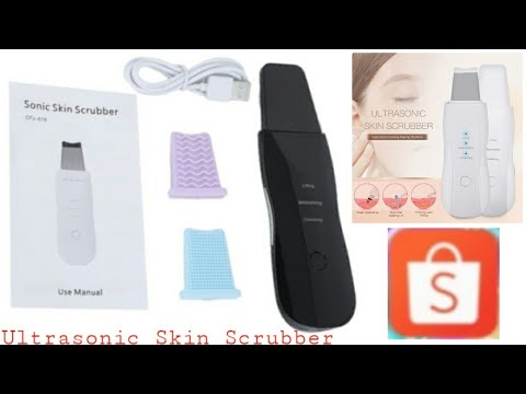 Ultrasonic Facial Scrubber Sonic Skin Scrubber Blackhead Remover Unboxing 256 Pesos only from Shopee