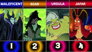 DARKEST Disney Villains Ultimate Ranking 😈 | Top 50 Most EVIL Characters!