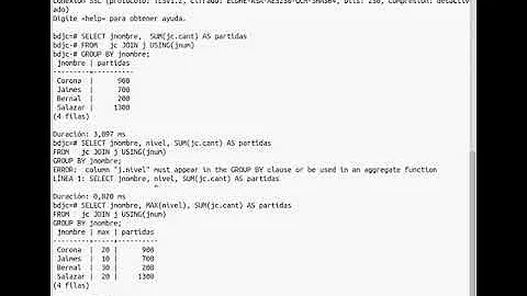 ERROR: column must appear in the GROUP BY clause or be used in an aggregate function